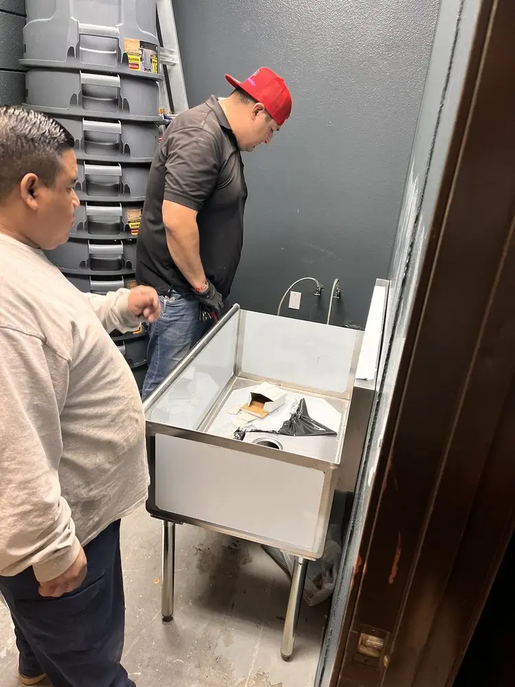 Commercial plumbing and sink installation in King Estates